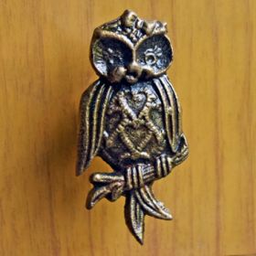 Antique Owl Metal Kitchen Cabinet Dresser Knob