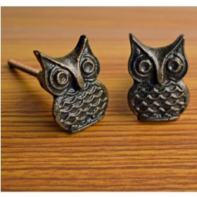 Decorative Owl Animal Bird Cabinet Drawer Knob Handle