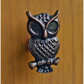 Stylish Owl Metal Cupboard Drawer Knob Dresser Pull Handle
