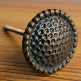 Antique Spotted Round Metal Knob