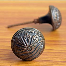 Engraved Hemisphere Cabinet Drawer Knob