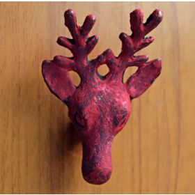 Distressed Red Stag Knob