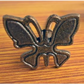 Antique Butterfly Metal Knob