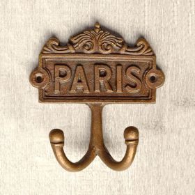 Paris Double Cast Iron Coat Hook