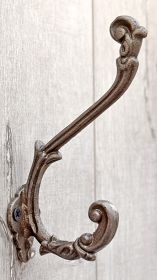 Ornate French Cast Iron Coat and Wall Hook