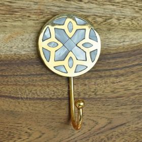 Tangier Luxe Bras Mother of Pearl Inlay Coat Hook