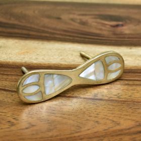 Sleek Pearlescent Mother of Pearl Cabinet Handle