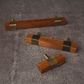 Ikigai Wood Brass Cabinet Drawer Handles Wardrobe Handle